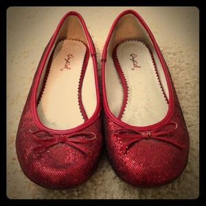 Ruby Red Flats with Bow