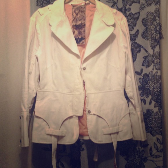 L.A.M.B cream riding coat