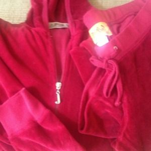 💥💥REDUCED!! JUICY COUTURE red velour sweatsuit!