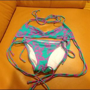 VS bikini set size XS turquoise and pink