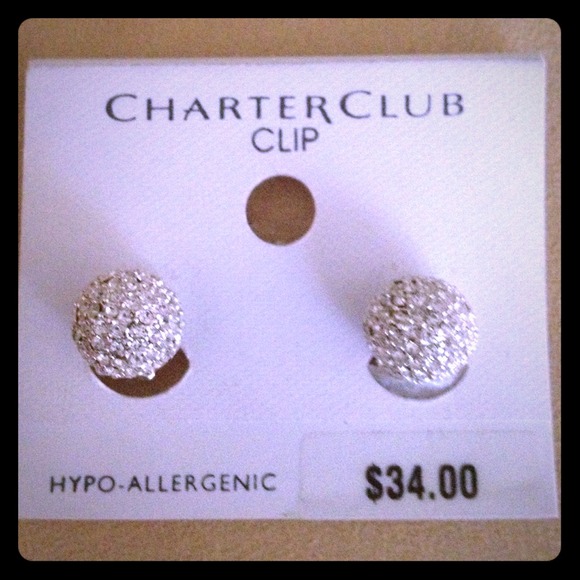 Rhinestone Clip Earrings
