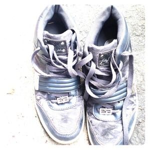 Baby Phat Silver/Grey Tennis Shoes.