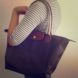 LONGCHAMP BROWN/ DARK BROWN BAG