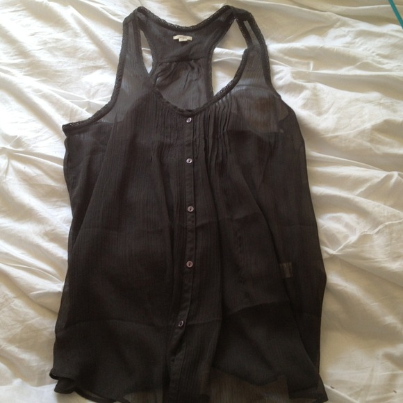 Sheer aerie gray top