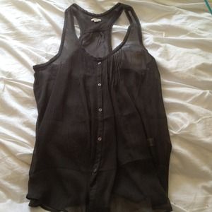 Sheer aerie gray top