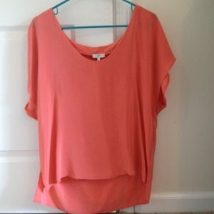 Couture coral top from Sacs 5th avenue