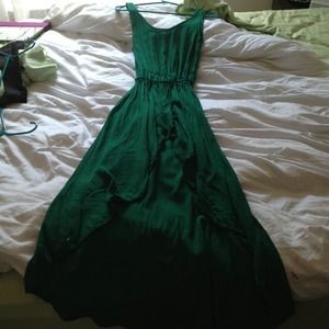 HiLo emerald green summer dress