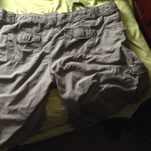 Sonoma army green shorts and gold sequin top