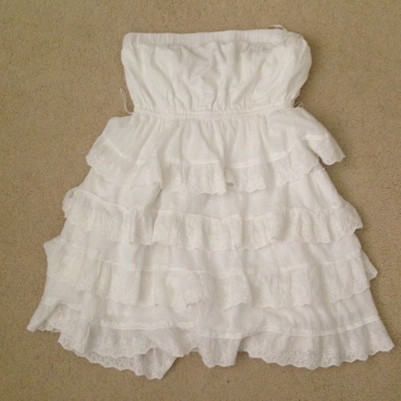 White ruffle dress