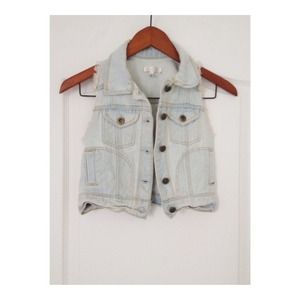 LF Distress Denim Vest