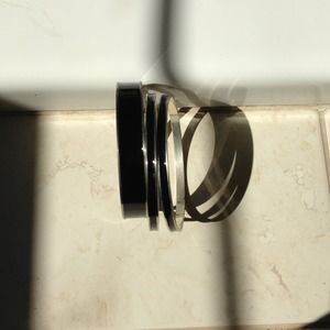 3 black bangles, comes together as set
