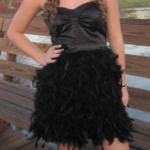 Love & Reign Homecoming Feather Dress