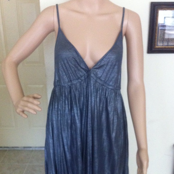 Evening metallic dress.