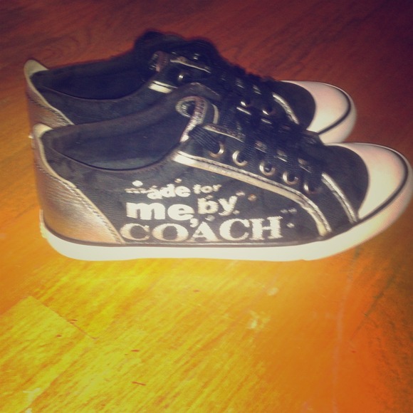 Black authentic coach sneakers