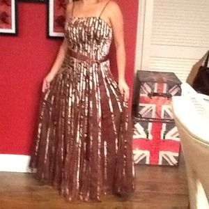 Elegant brown party dress