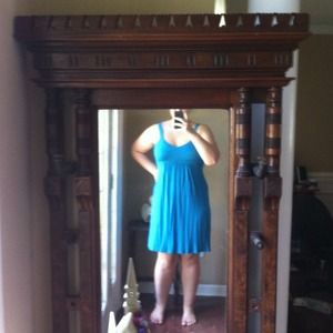 Blue knee length dress