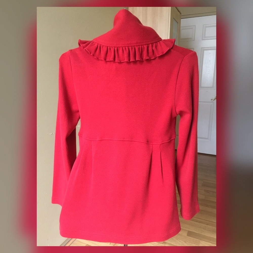 Red Sweater Coat! - Picture 4 of 6