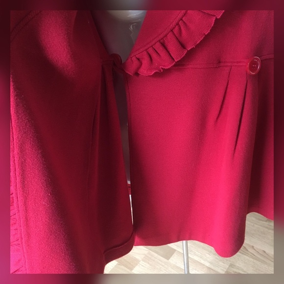 Red Sweater Coat! - Picture 6 of 6