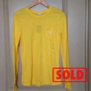 A&F Yellow Long Sleeve T-shirt