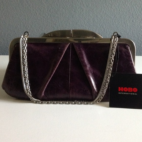 Small Hobo purple leather clutch from Nordstrom