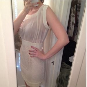 Beautiful Lace Cream Dress