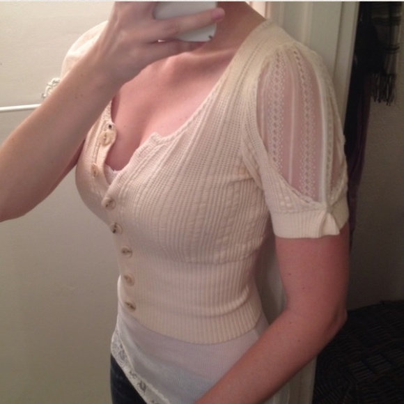 ANTHROPOLOGIE Cream Cardigan