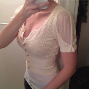 ANTHROPOLOGIE Cream Cardigan