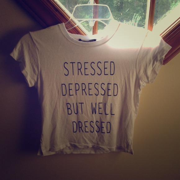 Brandy Stressed Depressed Carolina Top**TRADING**