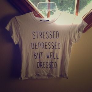 Brandy Stressed Depressed Carolina Top**TRADING**