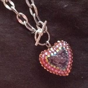Tarina Tarantino heart toggle necklace