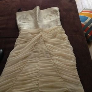 Pearl and ivory strapless dress
