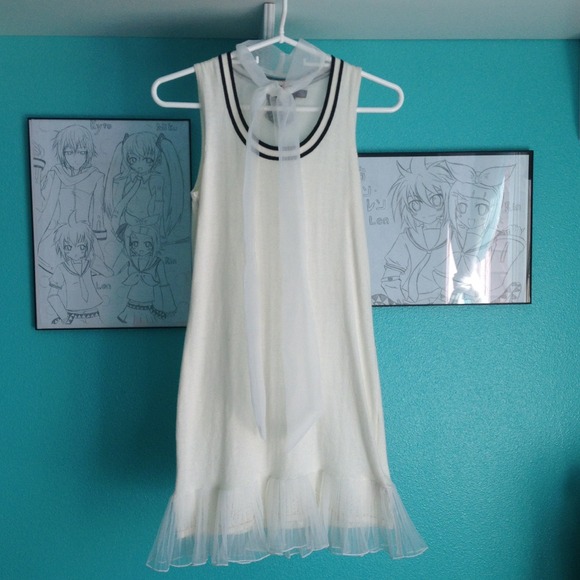 Cream sweater dress