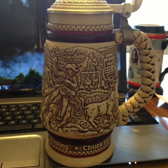 Western beer stein from Avon