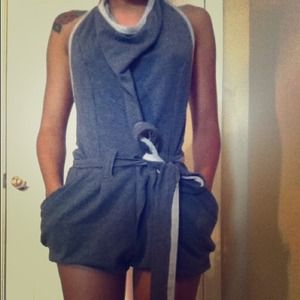 Open back romper. S-M