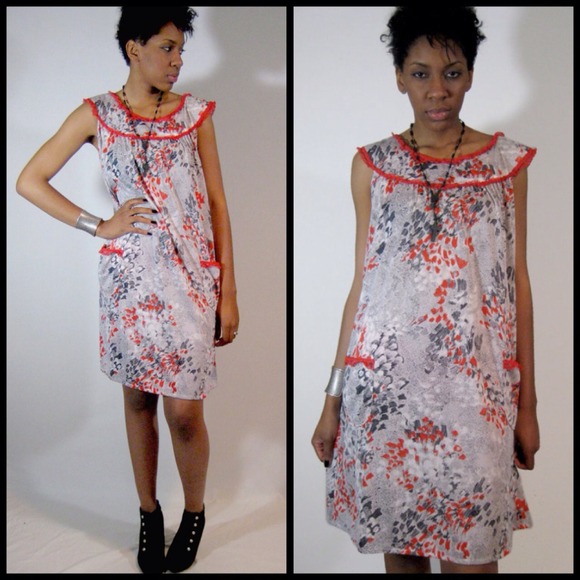 vintage lace trimmed frock