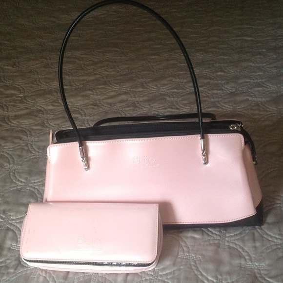 Beijo patent leather purse and wallet