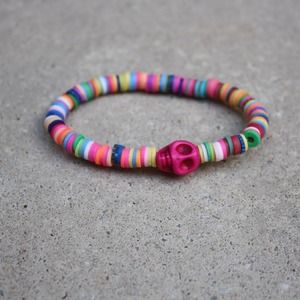 Neon disc bracelet