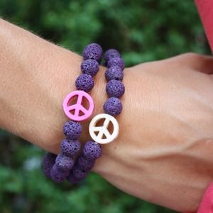 Peace sign bracelets