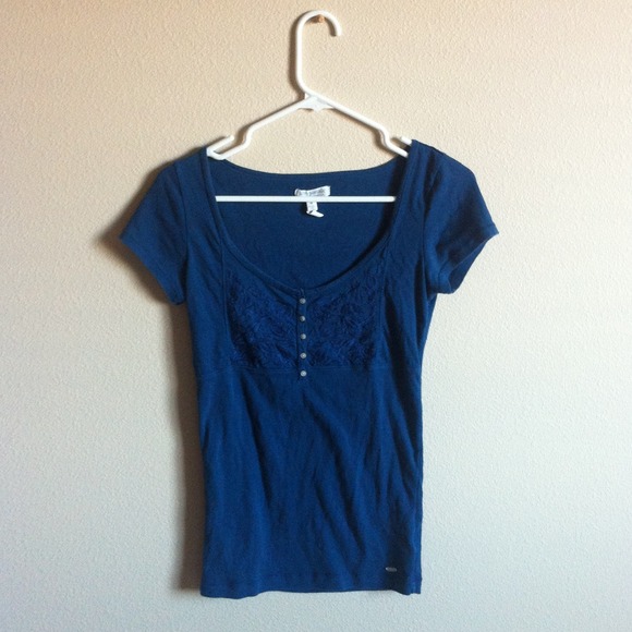 Navy Blue Aéro Dressy Top - Picture 1 of 4