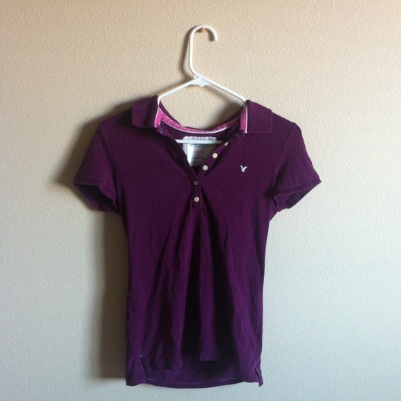 American Eagle Plum Polo - Picture 1 of 4