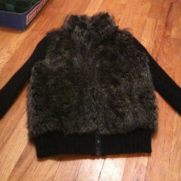 Faux fur sweater