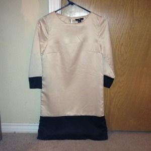 H&M Cream Dress With Black Trim