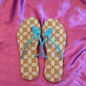 Vera Bradley "Totally Turq" Flip Flops