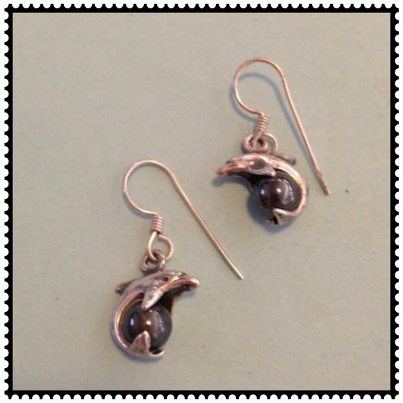 Dolphin Dangle Earring - Picture 1 of 2