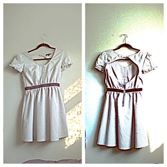 Lucca Culture stripped cutout dress.