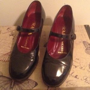 Prada Mary Jane low heel pump