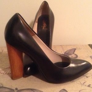 *reserved* 🎉HP🎉 YSL wood-heel pumps