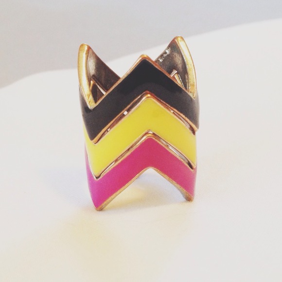🚫BUNDLED🚫Chevron stackable ring set - Picture 2 of 2