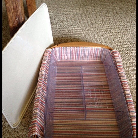 LONGABERGER serving basket & liner combo NEW