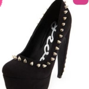 Black spiked heels